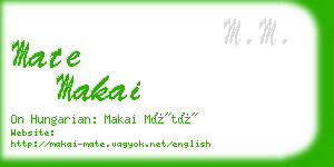 mate makai business card